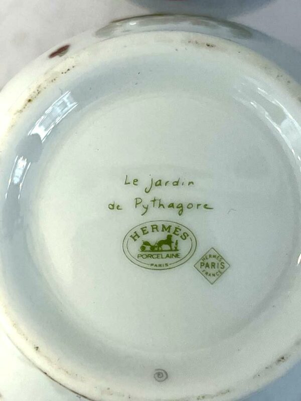 Hermès sucrier porcelaine décor « Le jardin de Pythagore » – Image 7