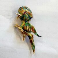 BROCHE ART NOUVEAU corne sculptée, oiseau en vol, Fin 19ème EUR 100,00