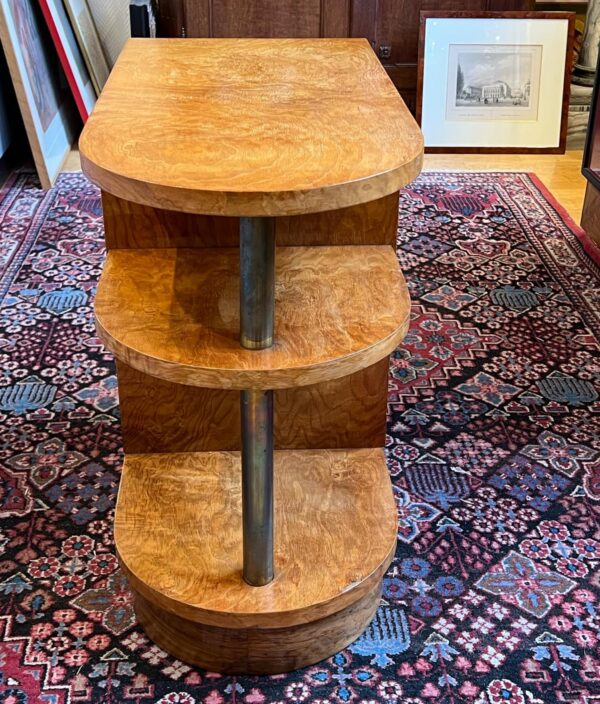 meuble Art-Deco - bout de canapé - en bois clair poli II – Image 5