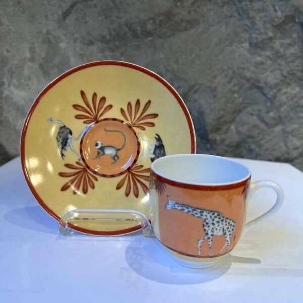 Hermès - tasse et soucoupe modèle Africa - porcelaine – Image 4