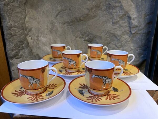 Hermès - tasse et soucoupe modèle Africa - porcelaine