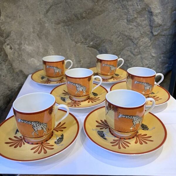 Hermès - tasse et soucoupe modèle Africa - porcelaine – Image 7