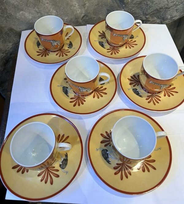Hermès - tasse et soucoupe modèle Africa - porcelaine – Image 6