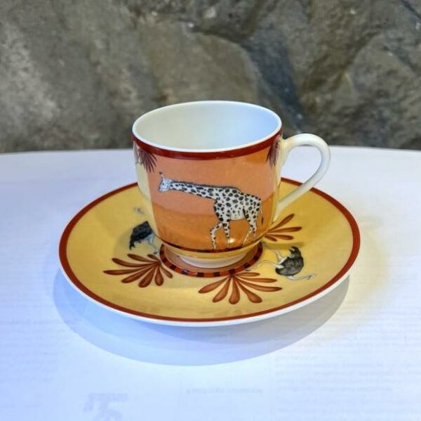 Hermès - tasse et soucoupe modèle Africa - porcelaine – Image 2