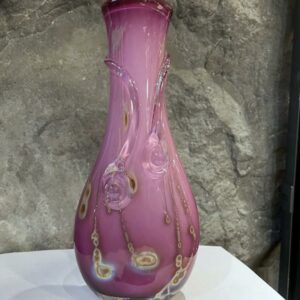 Louis Leloup Vase en Cristal à décor d’oxydes métalliques
