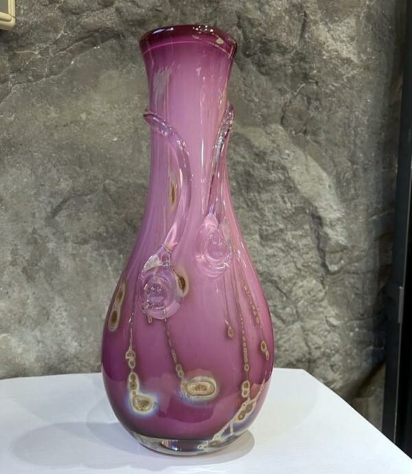 Louis Leloup Vase en Cristal à décor d’oxydes métalliques