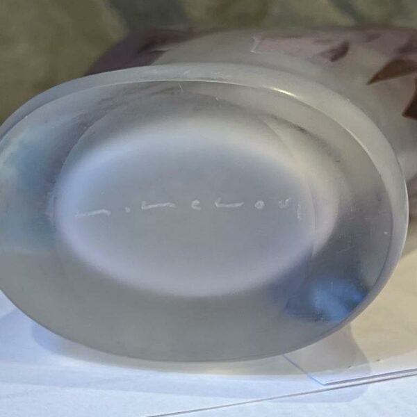 Louis Leloup Vase en Cristal violet à decor d’inclusions d’oxydes signé – Image 5