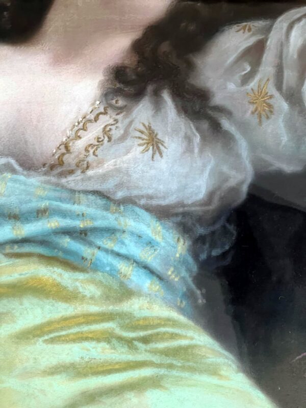 Agapit STEVENS (1849-1917) Pastel portrait “Jeune fille” – Image 4