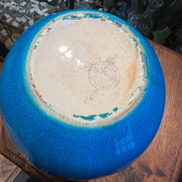 Boch La Louvière Vase art déco en faience craquelée – Image 5