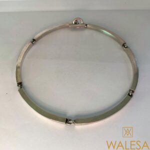 Hans Hansen (1884-1940) Collier ras-de-cou articulé en argent