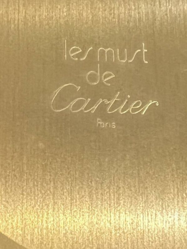 Must de Cartier cadre photo en métal doré et émail – Image 4