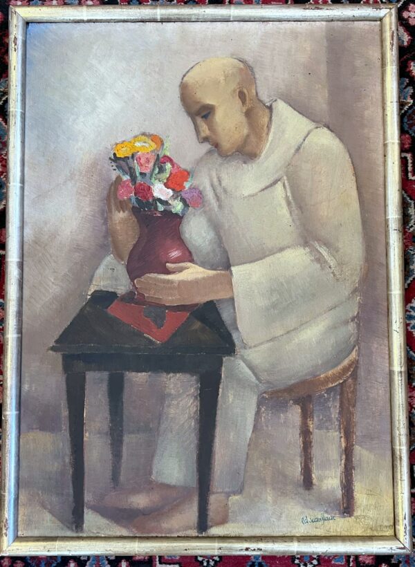 Edgar SCAUFLAIRE (1893-1960) huile sur panneau 1952