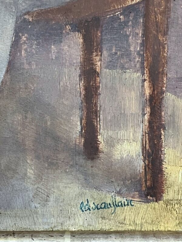 Edgar SCAUFLAIRE (1893-1960)  huile sur panneau 1952 – Image 5