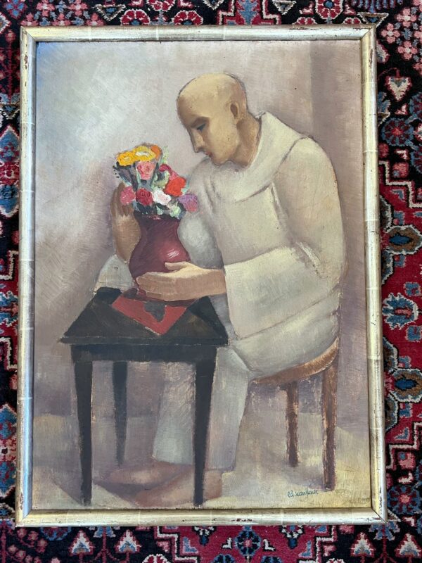 Edgar SCAUFLAIRE (1893-1960)  huile sur panneau 1952 – Image 2