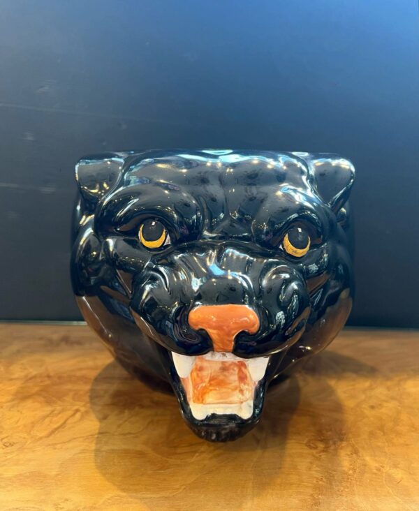 Cache-pot “ panthère noire “ en céramique – Image 2