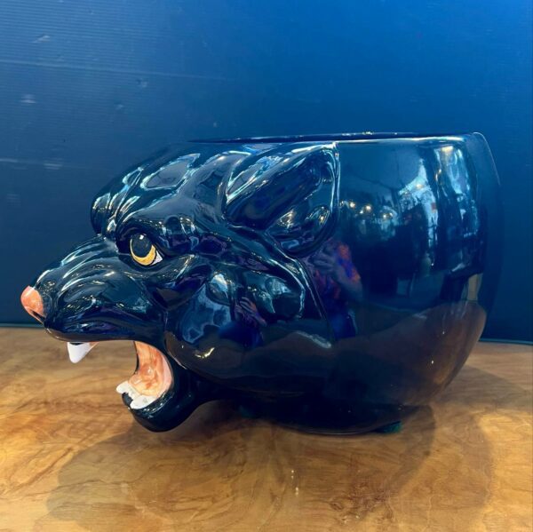 Cache-pot “ panthère noire “ en céramique – Image 3