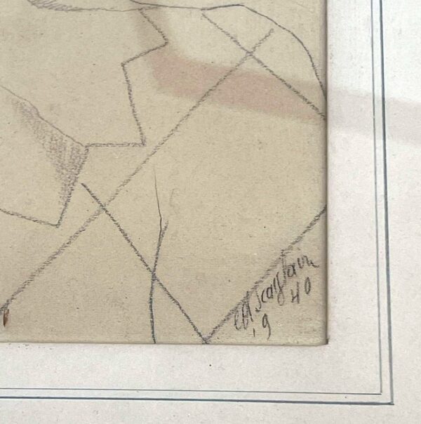 Edgard SCAUFLAIRE dessin « Arlequin » – Image 3