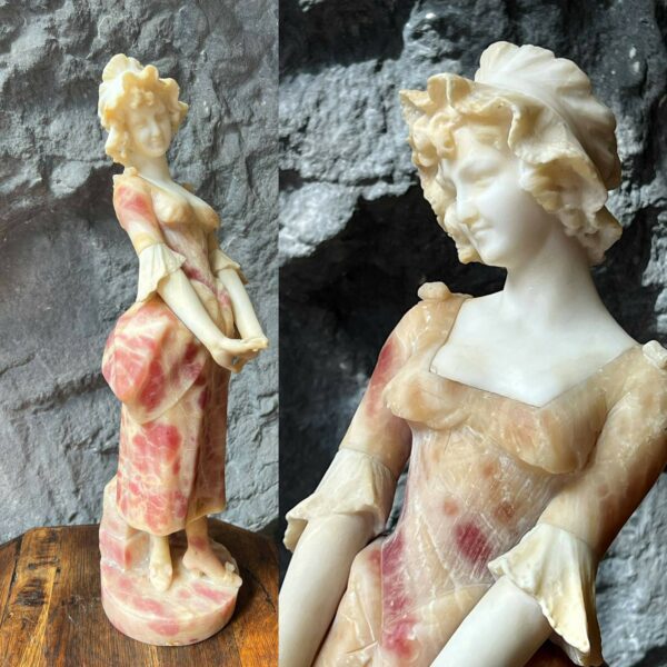 “Jeune femme “ Sculpture en albâtre