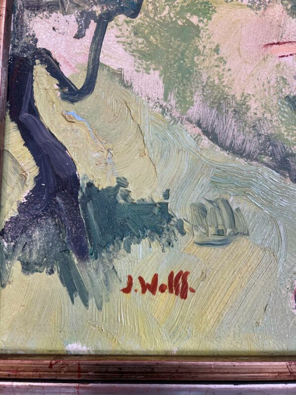 WOLFF José (1885-1964)  huile sur panneau “Paysage provençal “ – Image 6