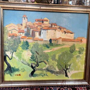 WOLFF José (1885-1964) huile sur panneau “Paysage provençal “
