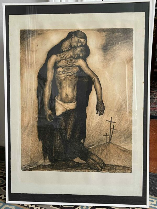 Anto CARTE (1886-1954),“Pietà”, lithographie, 1821