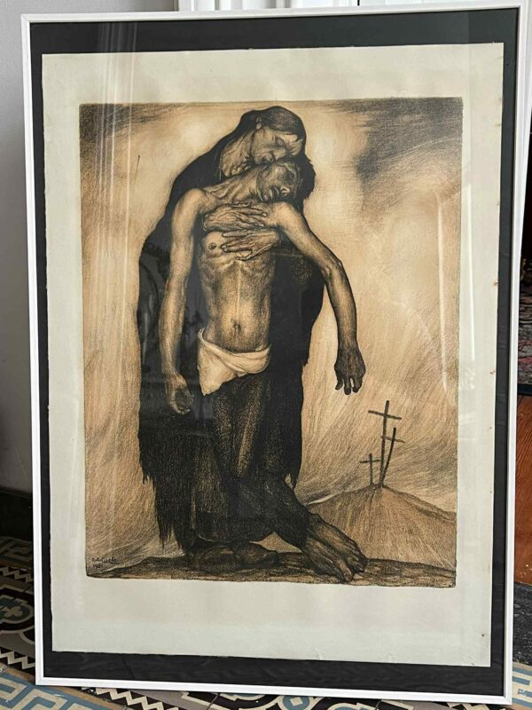 Anto CARTE (1886-1954),“Pietà”, lithographie, 1821 – Image 5