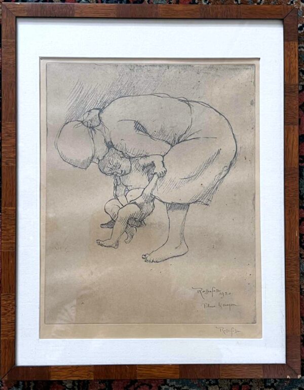 Armand RASSENFOSSE (1862-1934) “Femme et son enfant"