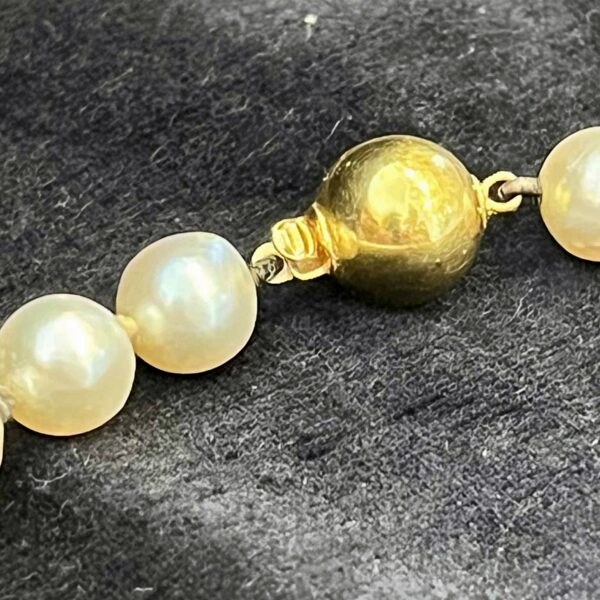 Collier ras de cou, 47 perles baroques - fermoir or 18ct – Image 6