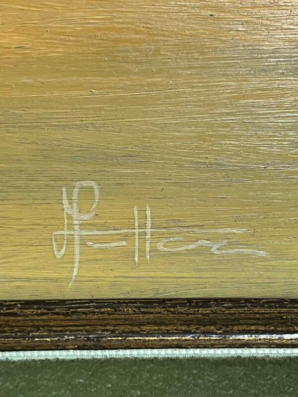 Hugo DE PUTTER (1938-1990), “Geduld /Patience”, Huile sur panneau, 1980 – Image 5