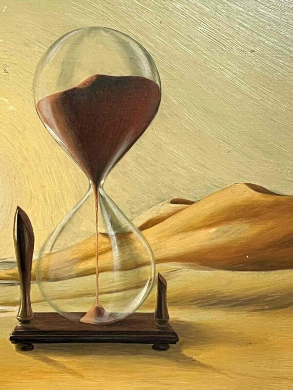 Hugo DE PUTTER (1938-1990), “Geduld /Patience”, Huile sur panneau, 1980 – Image 4