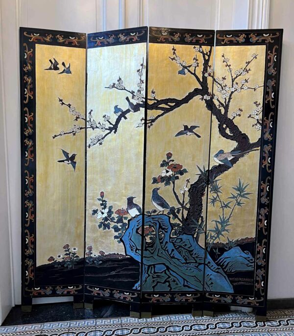 Paravent Coromandel quatre feuilles, Chine