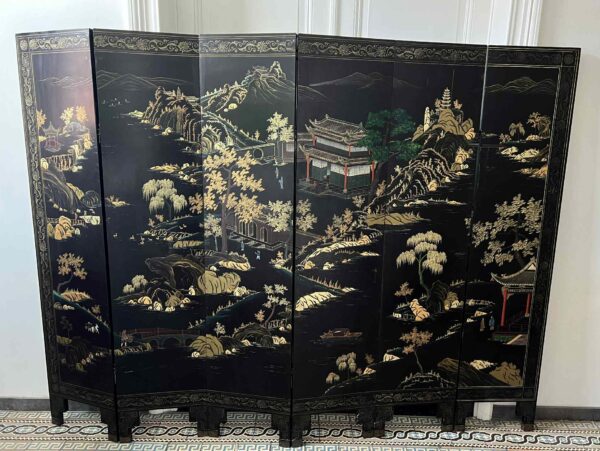 Paravent Coromandel six feuilles, Chine