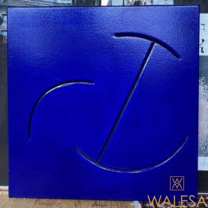 Pascal KOCH,“Composition bleue” signée au dos et datée 92
