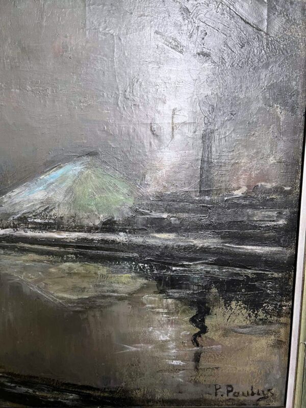 Pierre PAULUS, “Bords de Sambre”, Huile sur toile – Image 4