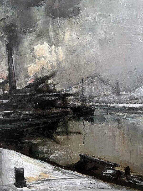 Pierre PAULUS, “Bords de Sambre”, Huile sur toile – Image 5
