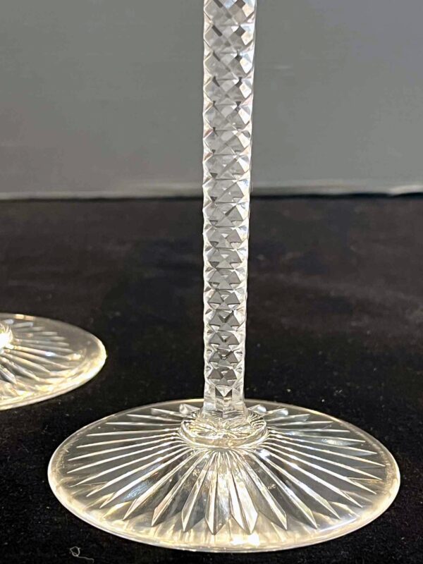Val Saint Lambert, 6 verres a vin, cristal clair doublé – Image 8
