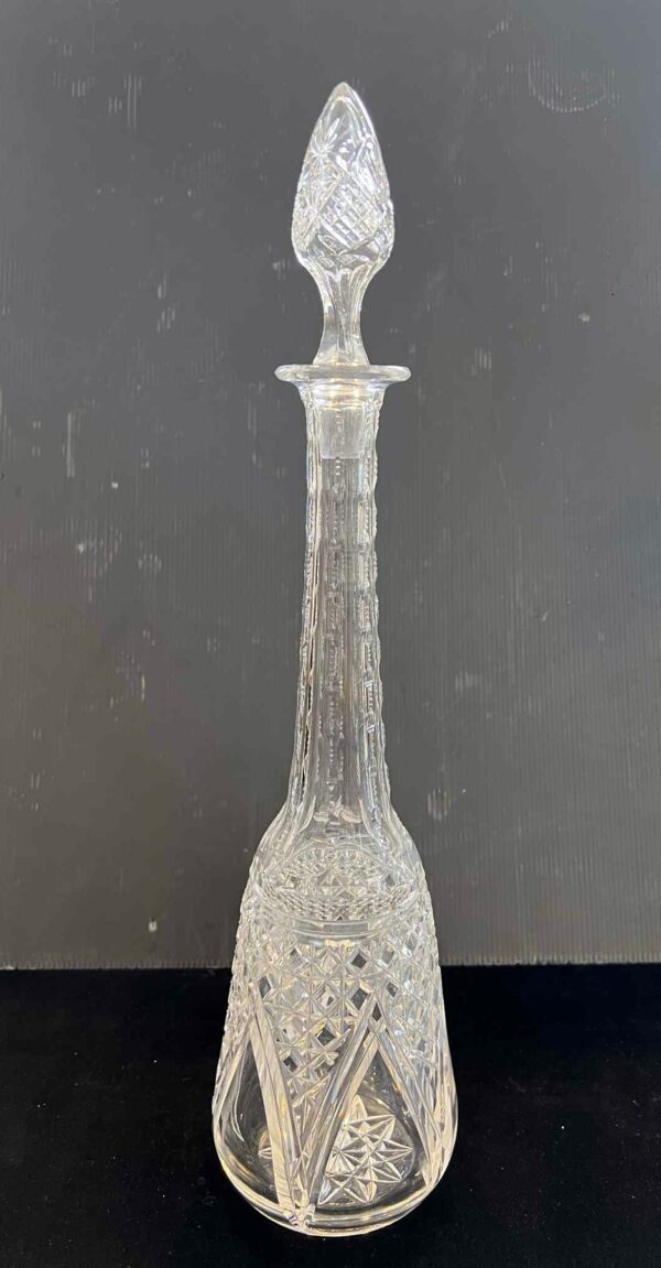 Val Saint Lambert, Grande carafe à vin, cristal clair taillé – Image 10