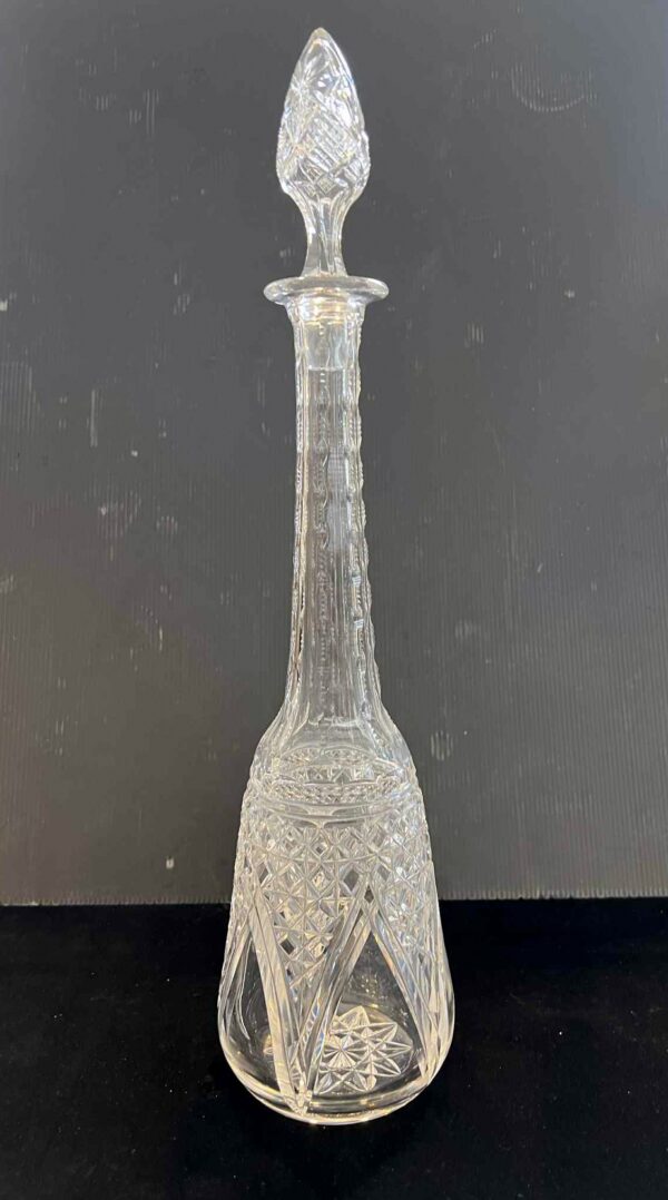 Val Saint Lambert, Grande carafe à vin, cristal clair taillé