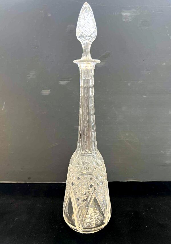 Val Saint Lambert, Grande carafe à vin, cristal clair taillé – Image 11