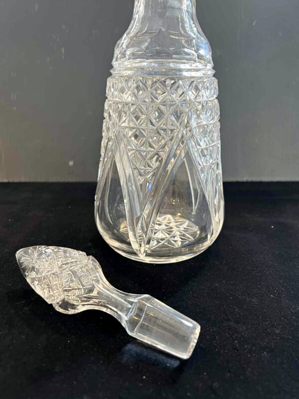 Val Saint Lambert, Grande carafe à vin, cristal clair taillé – Image 5