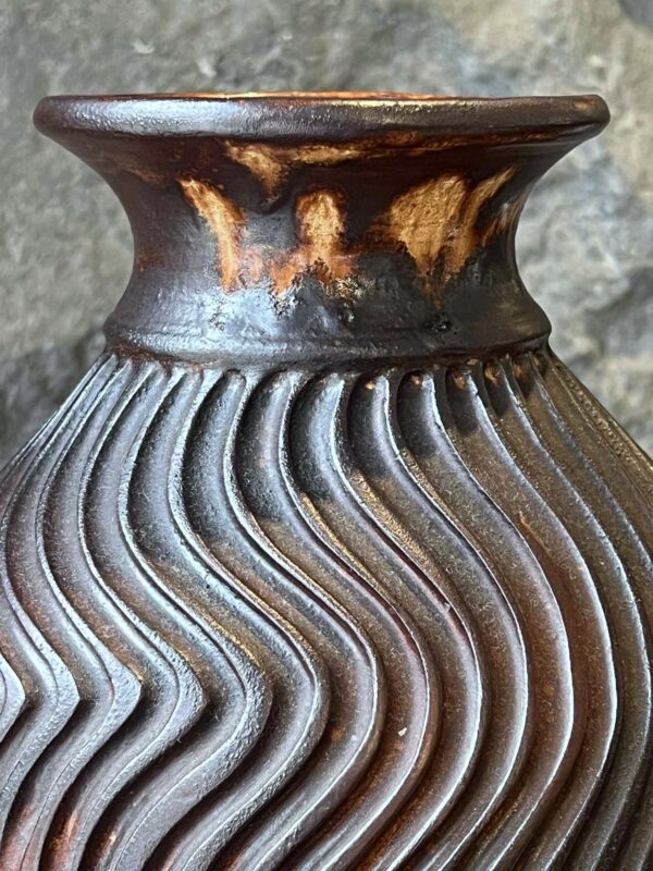 Jean MARAIS (1913-1998) vase balustre en terre cuite – Image 5