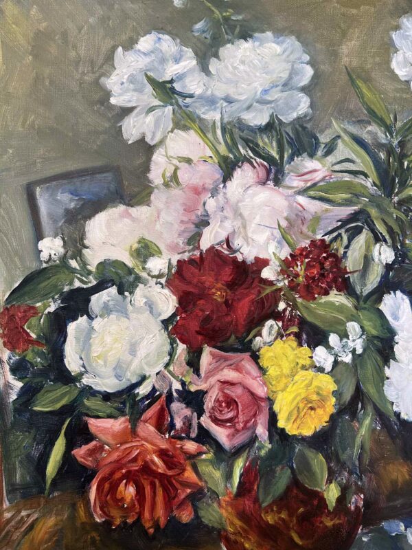 Adrien Dupagne huile sur toile “bouquet de fleurs” – Image 3