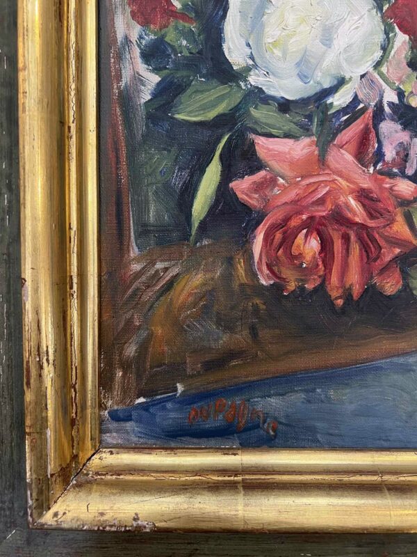 Adrien Dupagne huile sur toile “bouquet de fleurs” – Image 5