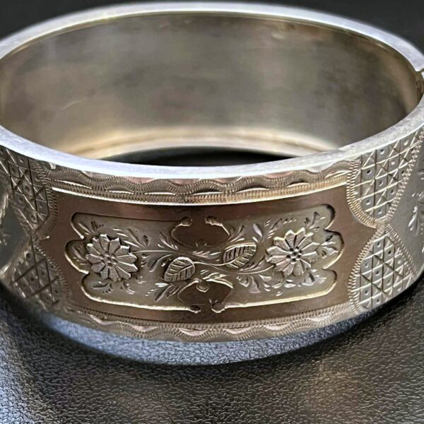 Bracelet manchette en argent et vermeil – Image 5