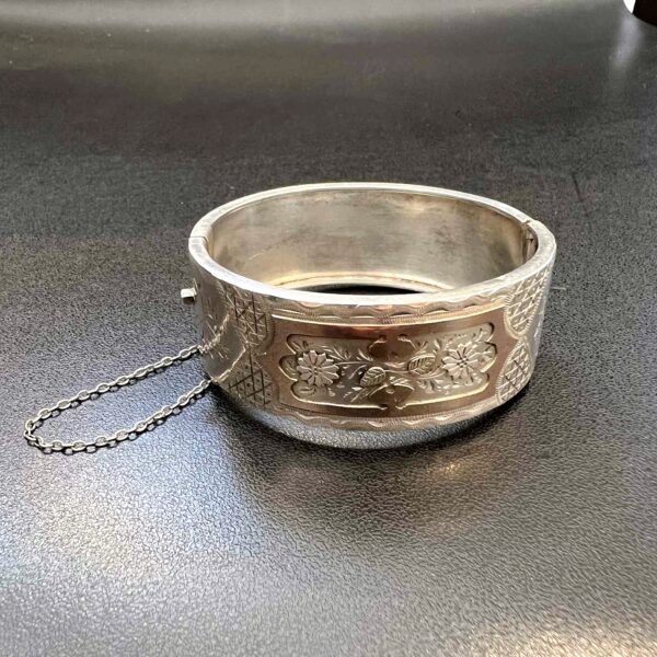Bracelet manchette en argent et vermeil – Image 4