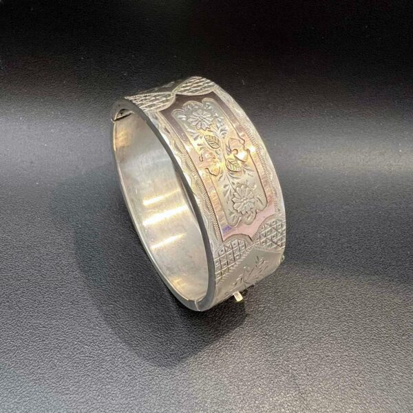 Bracelet manchette en argent et vermeil – Image 6