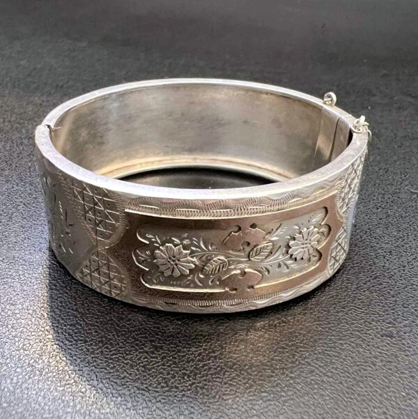 Bracelet manchette en argent et vermeil – Image 7