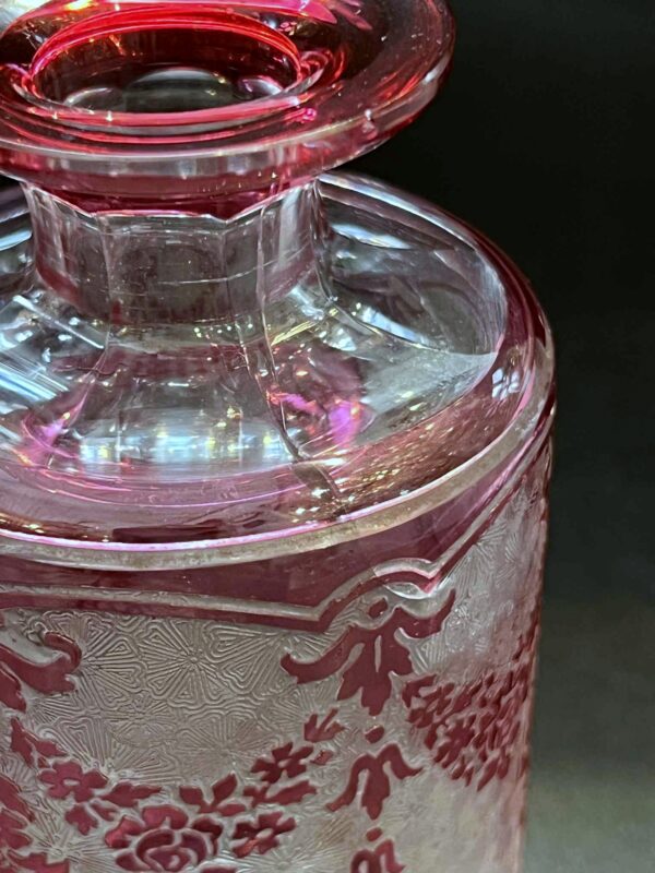 Flacon à parfum + flacon vaporisateur cristal VAL SAINT LAMBERT – Image 2