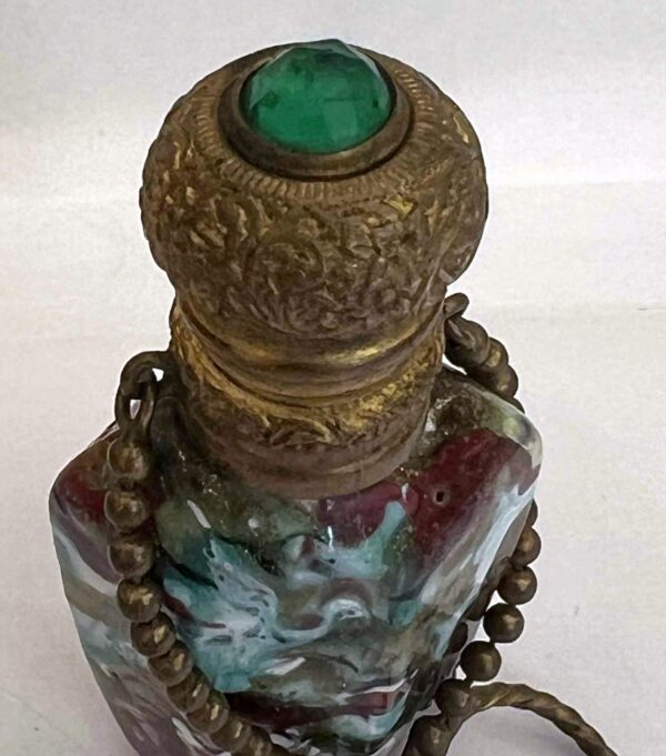 Flacon à parfum ou à sels avec sa chaînette de “châtelaine “ – Image 4