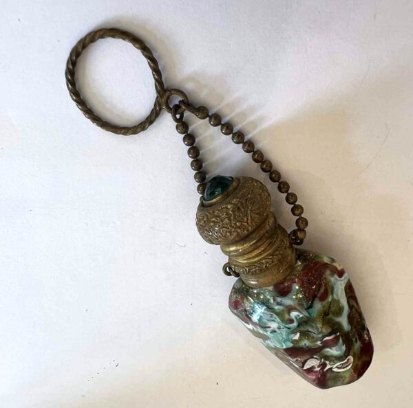 Flacon à parfum ou à sels avec sa chaînette de “châtelaine “ – Image 6
